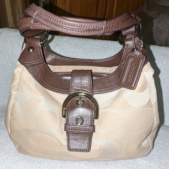 Coach Tan and Brown Hobo Bag - Picture 1 of 14